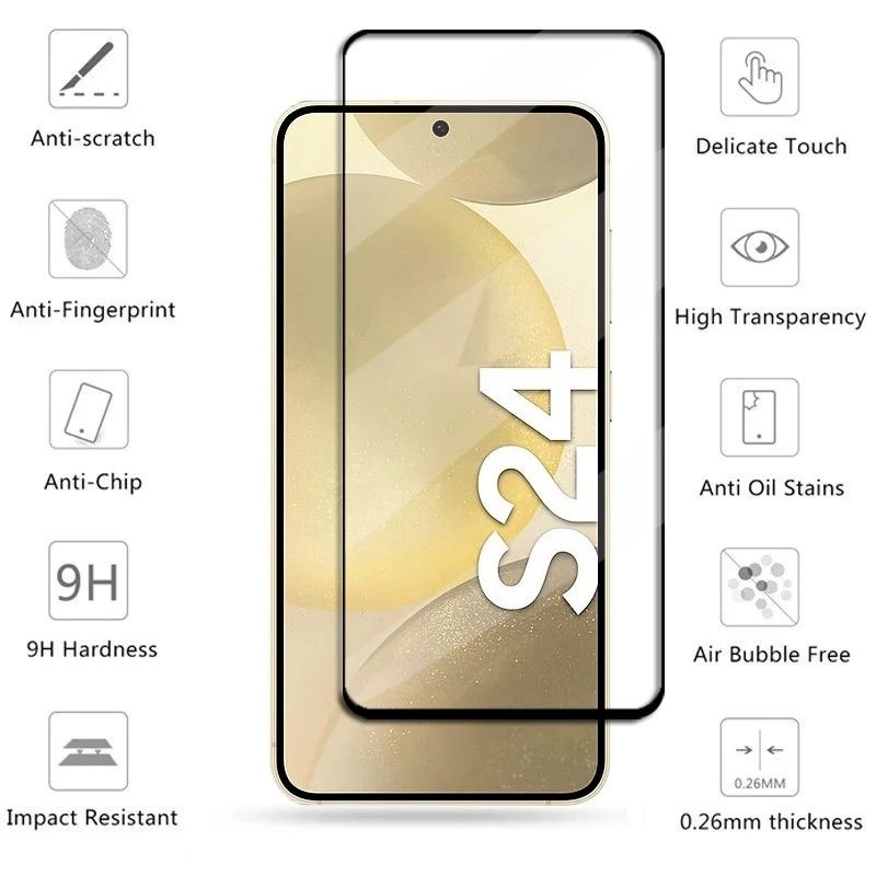 5D Стъклен Протектор за Целия Дисплей за Samsung Galaxy S24 / S24+