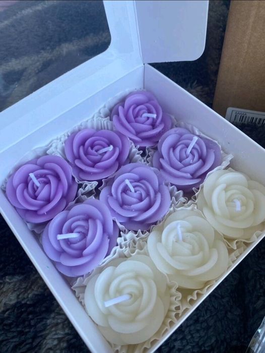 Ароматни свещи в различни фори рози, торти, кремове