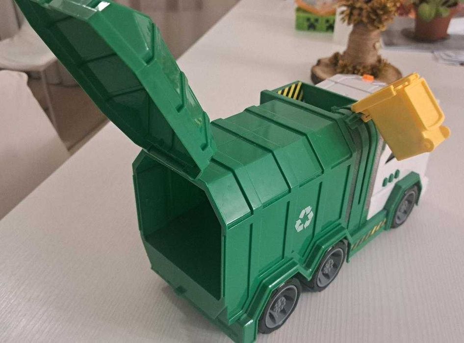 NOU- Masina gunoi MARE,40 cm/15 cm/20 cm, 6 sunete, lumini,pubela, sac