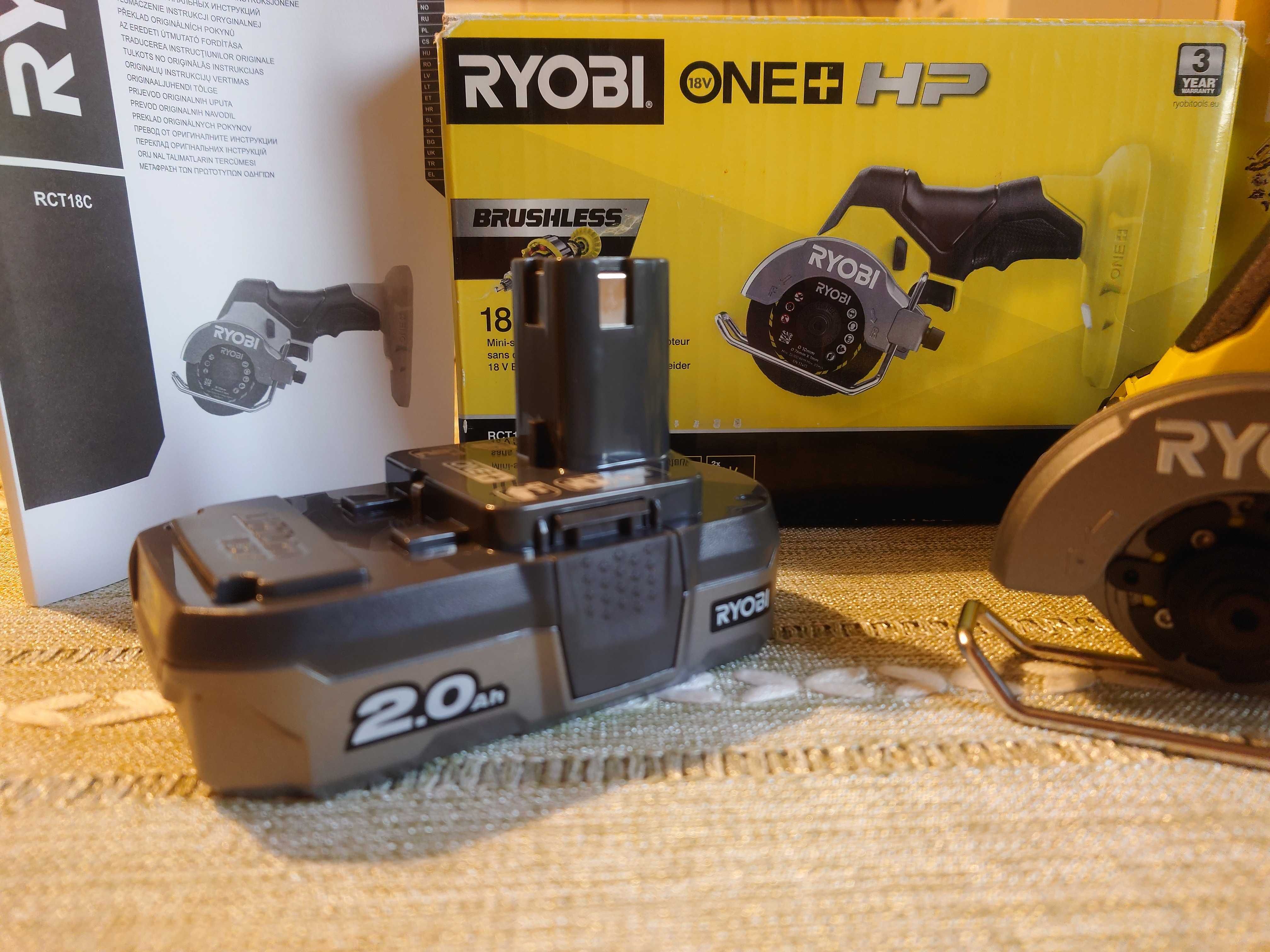 Ferastrau cu motor fara perii Ryobi RCT18C-0 + Baterie 18V 2Ah