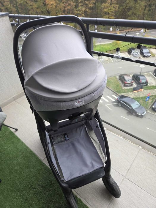 Carucior copii 3 in 1 Chicco Bellagio, Black Satin