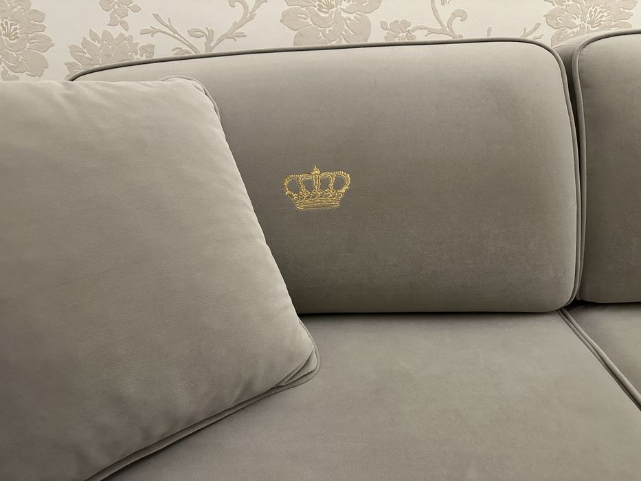 Canapea Sophia din catifea culoarea gri