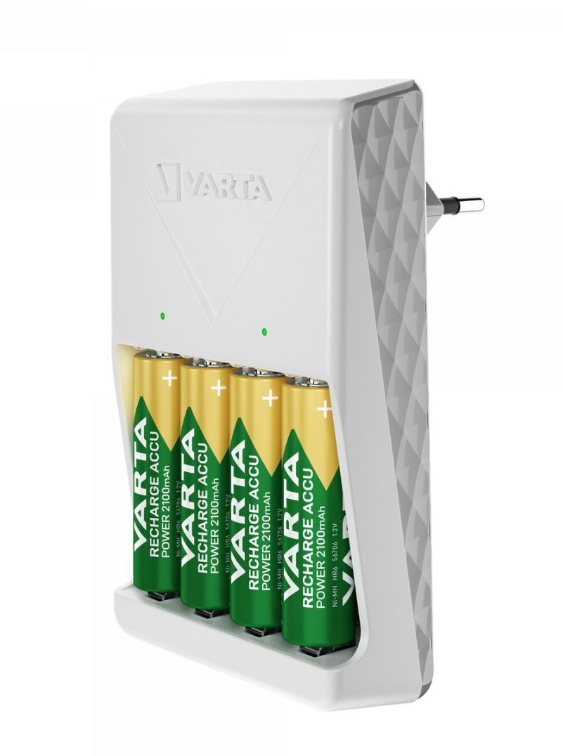 220V! Бързо зарядно у-во VARTA + 4 батерии АА/2100 mAh