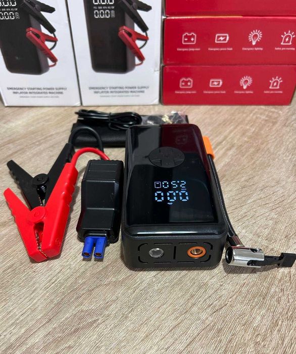 Starter auto baterie cu compresor portabil Power Bank