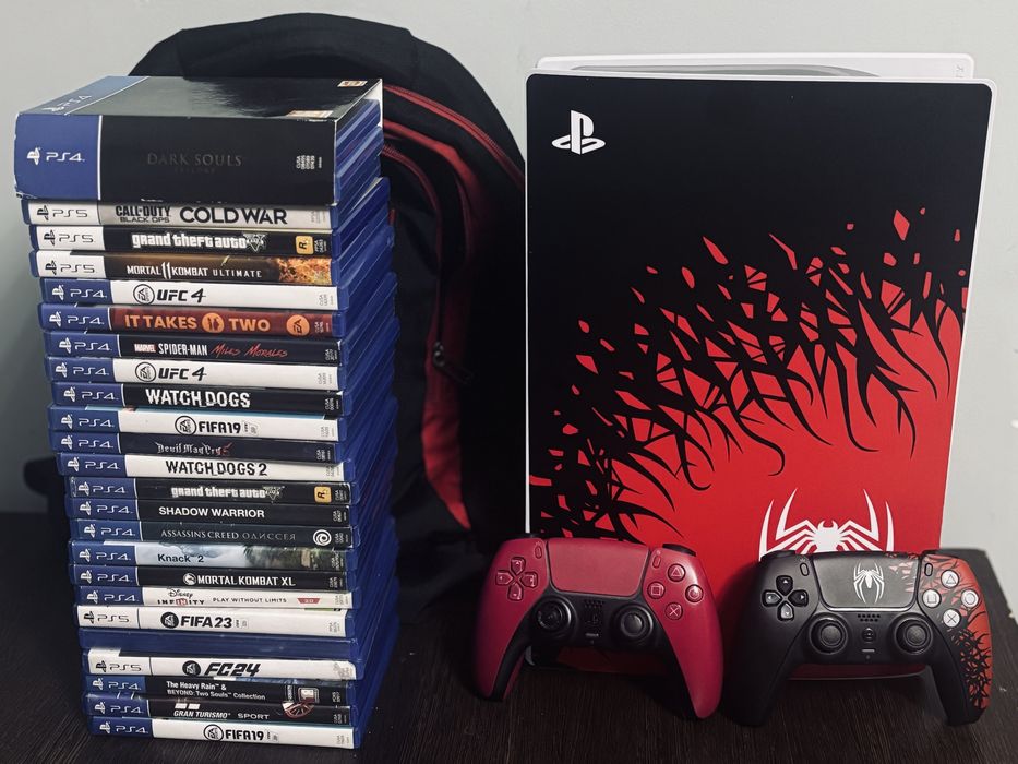 PS5 + 800 игр. Spider man. Идеал. Плэйстейшн 5. Пс 5. PlayStation 5