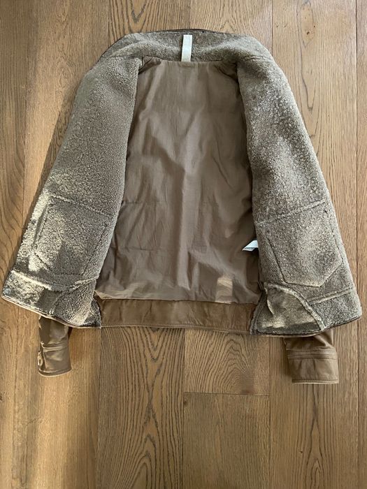 Geaca bomber din piele si blana naturala