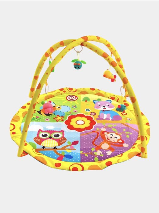 Детский игровой развивающий коврик с дугой
