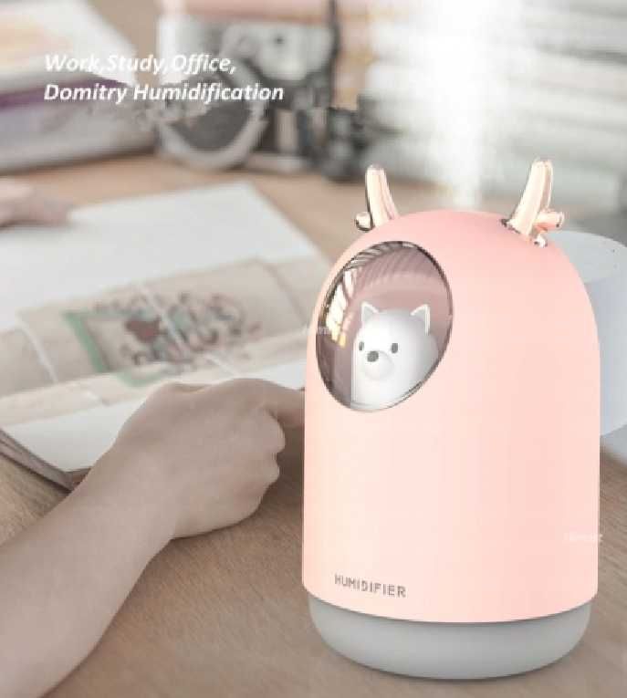 Ултразвуков Арома Дифузер Cute bear, Овлажнител на въздуха, 300ml
