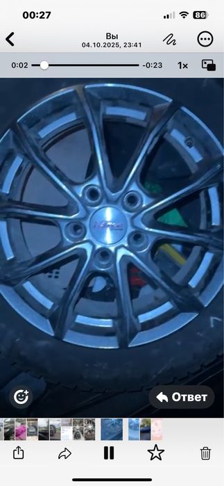 Продам   диски титанки  R16 с шинами