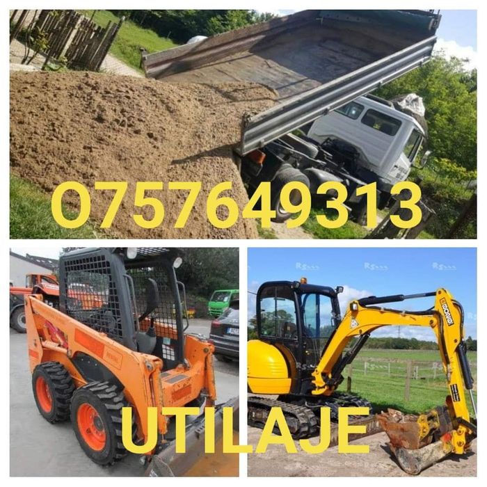 Nisip piatra spartă mărgăritar pt construcții, moloz