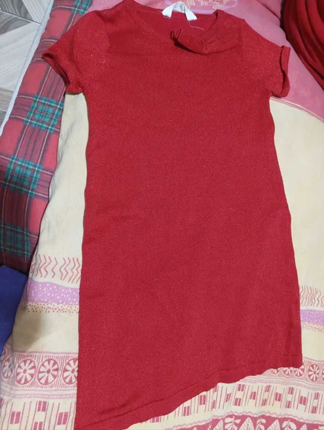 Rochie fetițe H&M 134/140 cu fir auriu casual