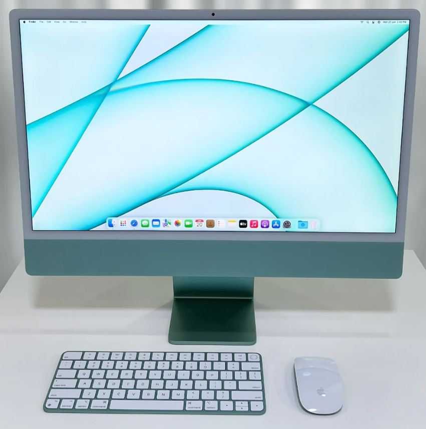 Apple iMac 24 " M1 8GB Apple M1 SSD 256GB (Mint Green) Impecabil