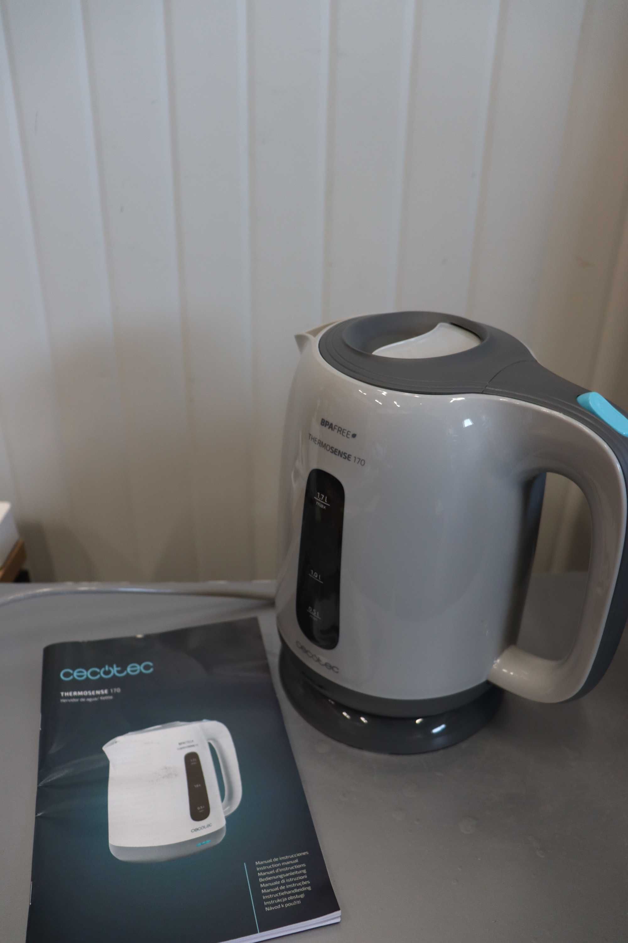 Електрическа кана Cecotec - Thermosense 170, 2200W, 1.7 l, бяла