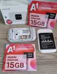 Преносим рутер с 15GB сим карта A1  ,Wifi модем 4G бисквитка Мтел