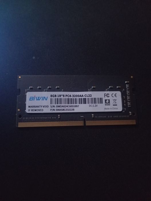 ОЗУ ноутбучная. 8 ГБ ДДР4