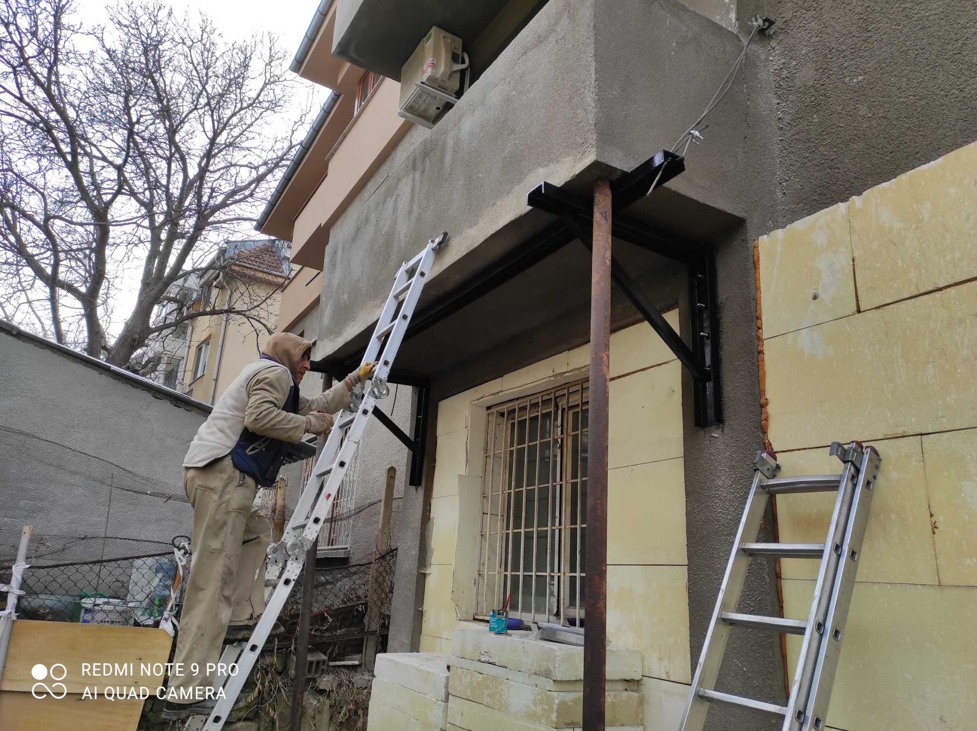 Заваряване и укрепване на балкони,панели и фасади