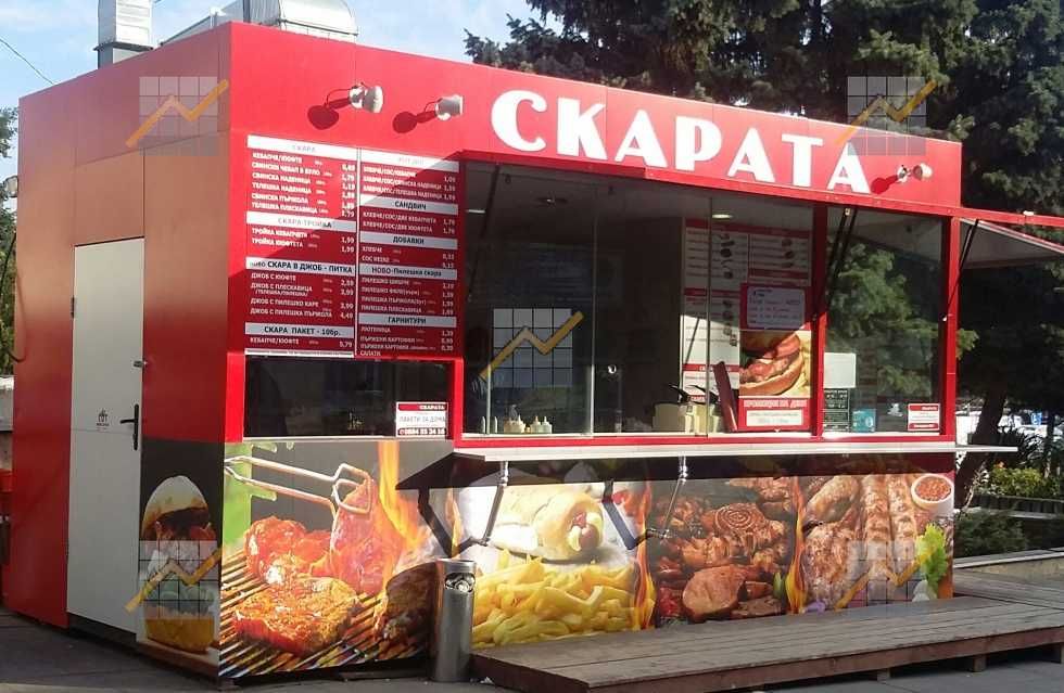 под НАЕМ  Бърза закуска --ПАВИЛИОН за Кафене, Дюнер