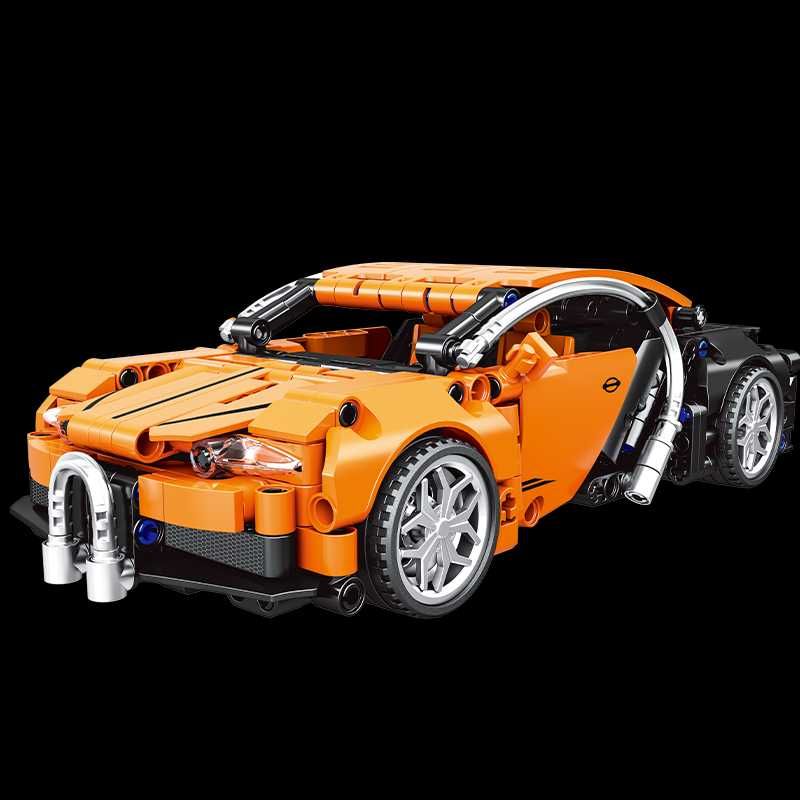 NOU LEGO Replica Bugatti Veyron, 388 piese, portocalie