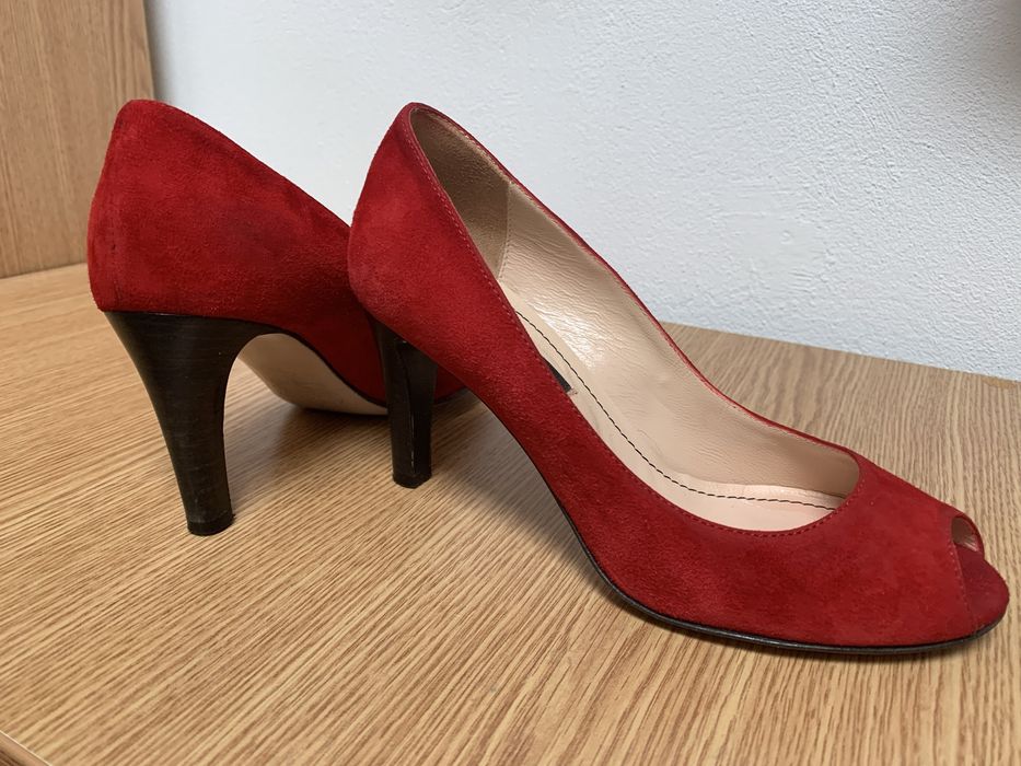 Pantofi dama, piele naturala intoarsa