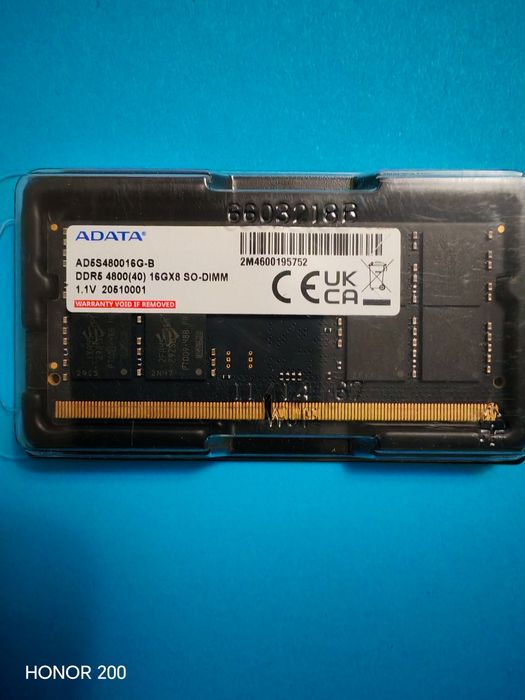 Adata DDR5 16gb 4800mhz sodimm