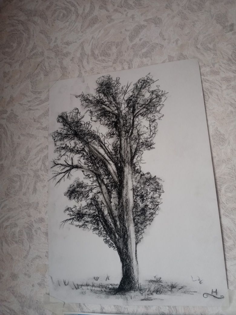 Картина, летнее дерево