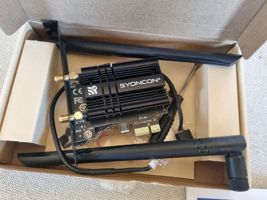 Placa de retea SYONCON WiFi, Bluetooth WiFi 6,2,4G/5G/6GHz.