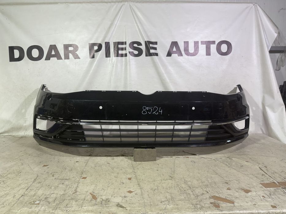 Bara fata VW Golf 7 VII, facelift, 2017, 2018, 2019, 2020, cod origine OE 5G0807221FL, cu gauri pentru spalatori faruri si senzori de parcare (6).