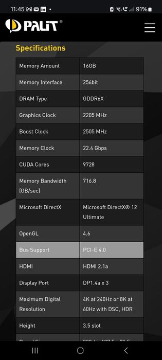 Placa video RTX 4080 16GB