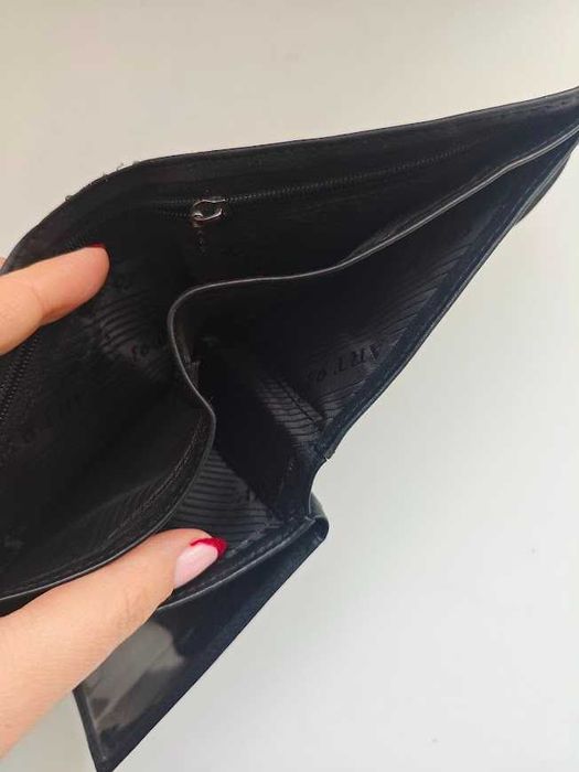 Черно мъжко портмоне естествена кожа ART