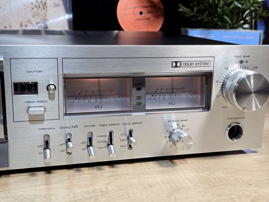 Casetofon deck SABA CD-262, retro argintiu, 2 motor, alloy heads