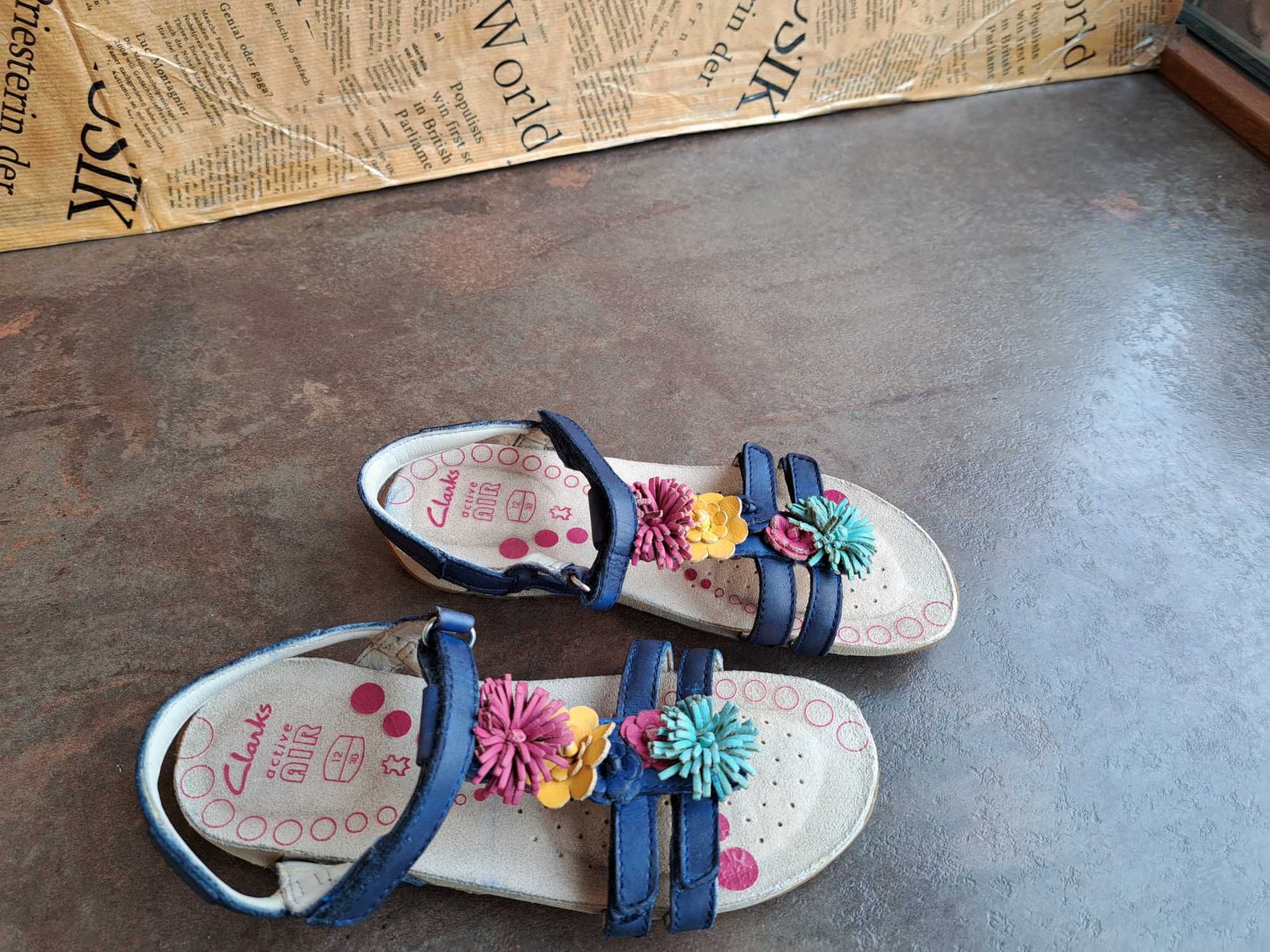 детски сандали,Clarks,летни отворени обувки за момиче,номер30