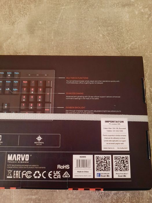 Tastatura mecanica Marvo Scorpion KG905