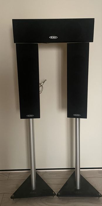 Boxe Hi-Fi CAV C50 + S50 (2×) cu suporturi – stare foarte bună