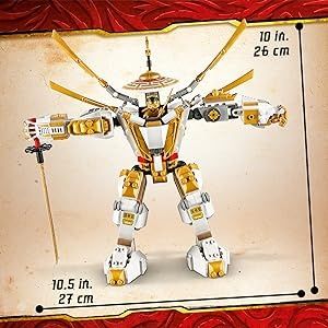 LEGO 71702 NINJAGO Legacy Golden Mech Action Figure with Lloyd, Wu and