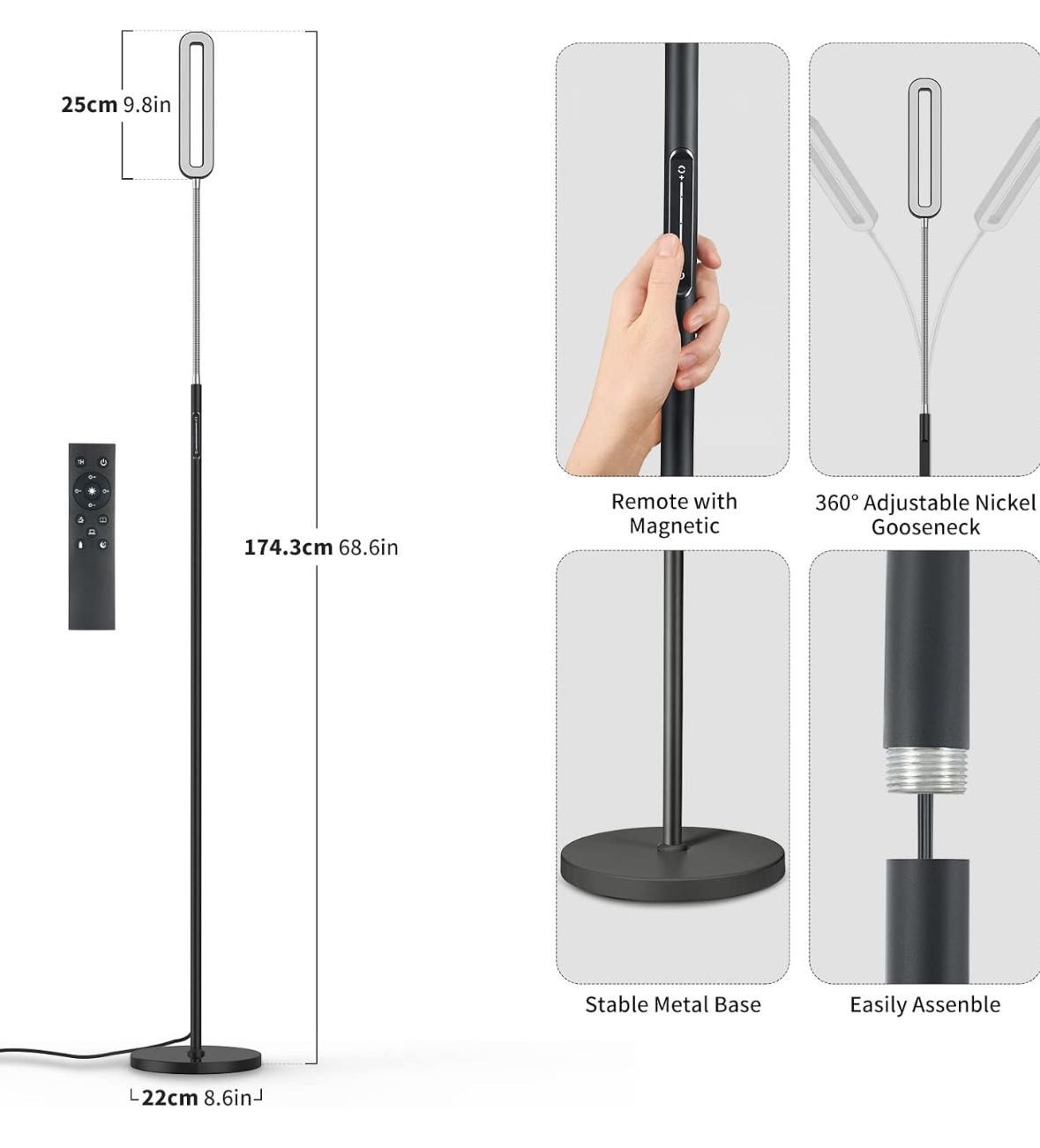 Lampa LED 175cm 3000K 6000K