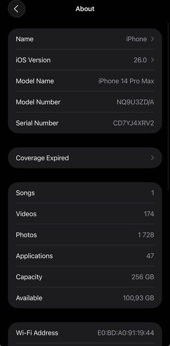 iPhone 14 PRO MAX 256 GB