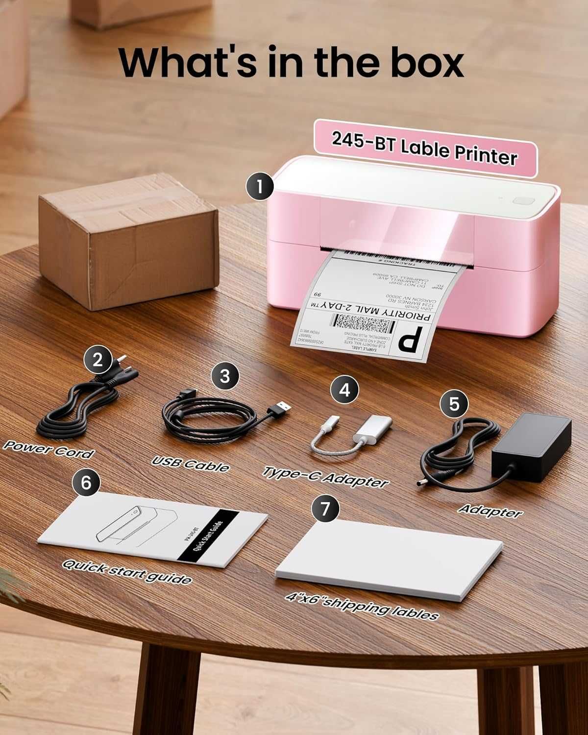 Itari Bluetooth принтер за етикети за доставка, 245BT, товарителници