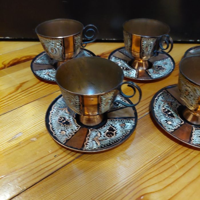 Меден сервиз за кафе 6 бр.