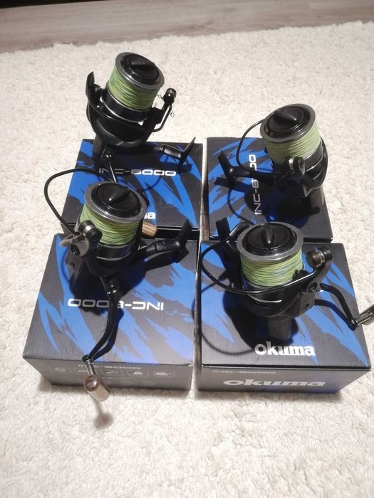 4 Mulinete impecabile Okuma Inception 6000 echipate cu fir de 0.28