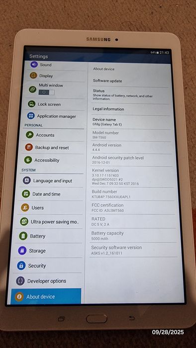 Tableta Samsung sm T560