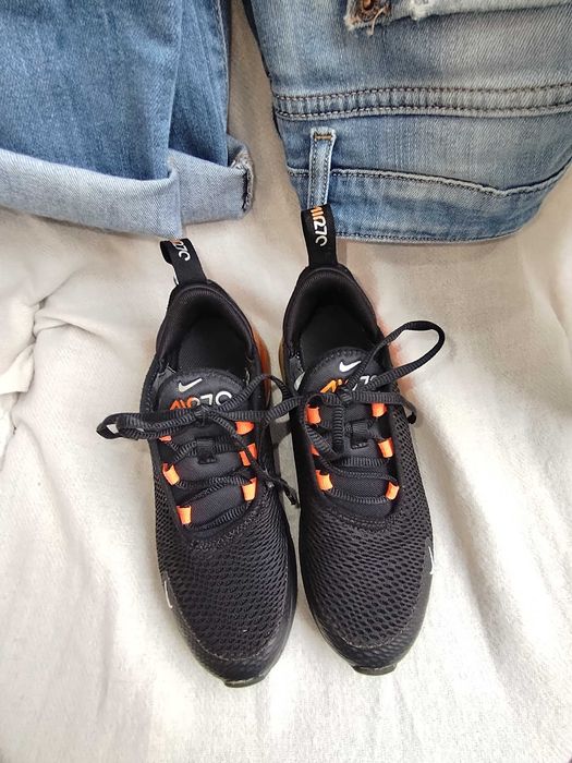 Детски Nike – №34 – черни с оранжево, много запазени