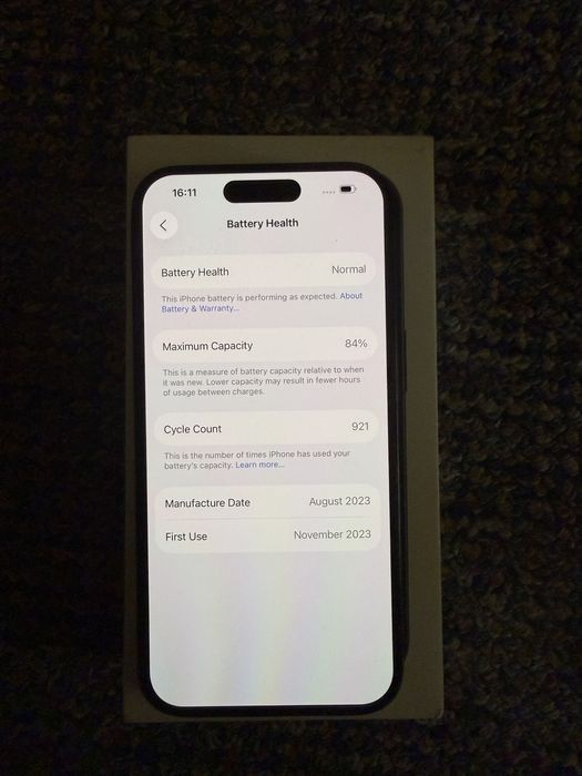 Iphone 15 Pro, 128 GB, черен цвят