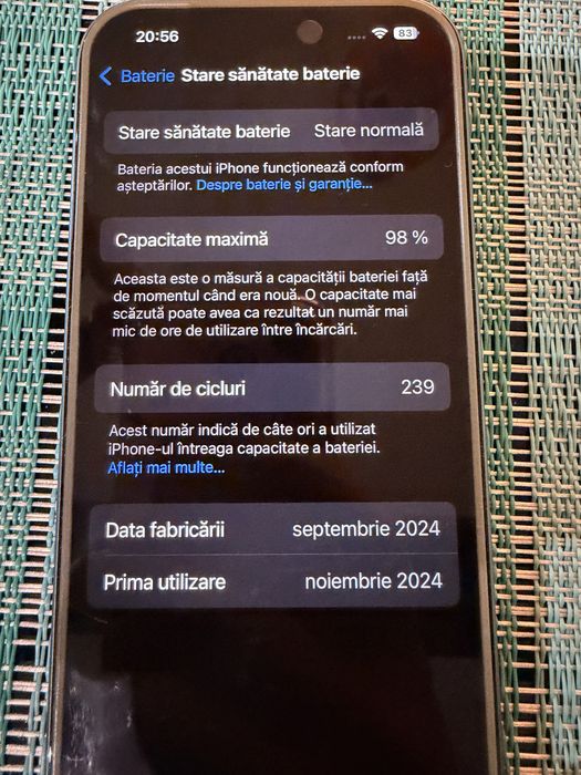Iphone 16 bleu 256 gb