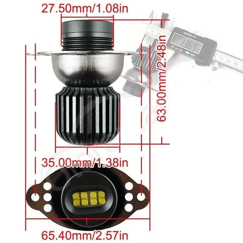 Set Angel Eyes led Canbus drl halogen Bmw Seria 3 e90 e91 lci facelift