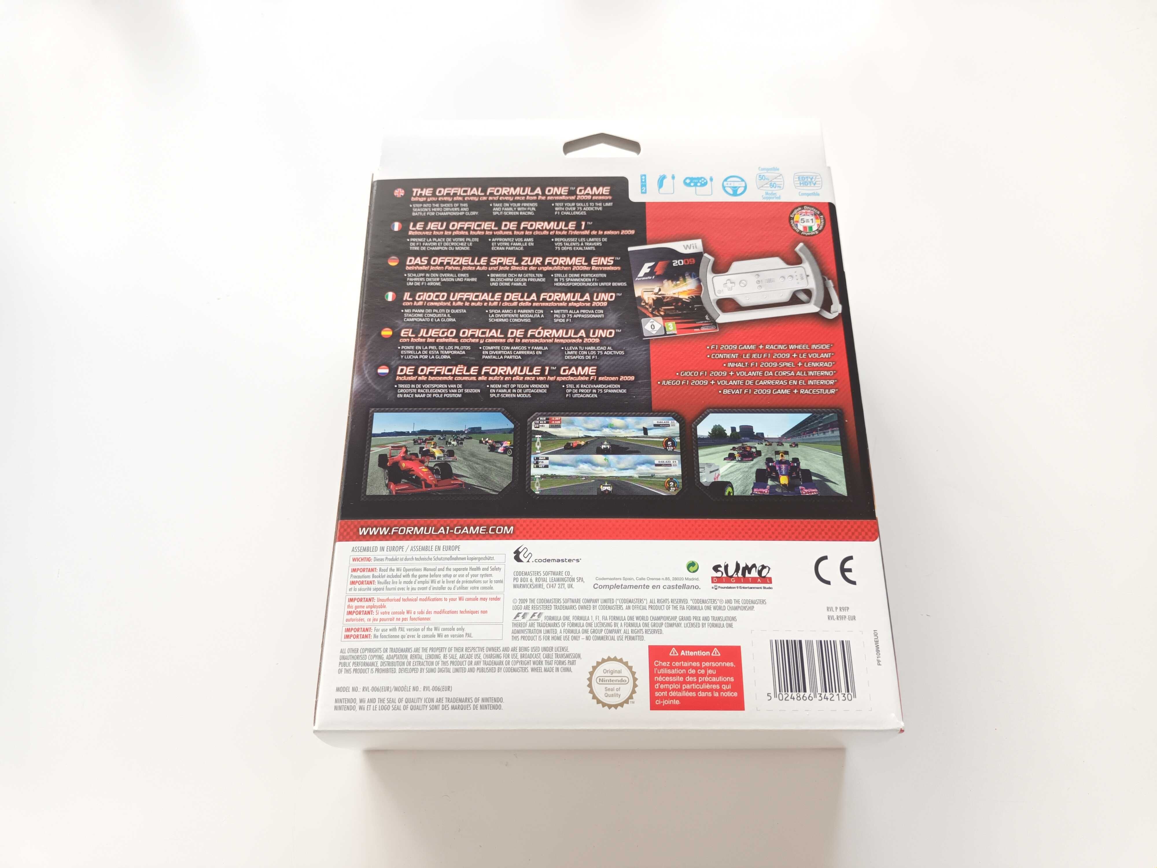 Комплект игра Formula 1 F1 + волан Nintendo Wii
