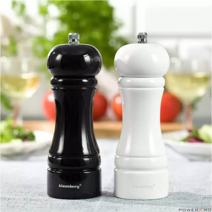 Set de 2 rasnite pentru sare, piper si alte condimente, din lemn