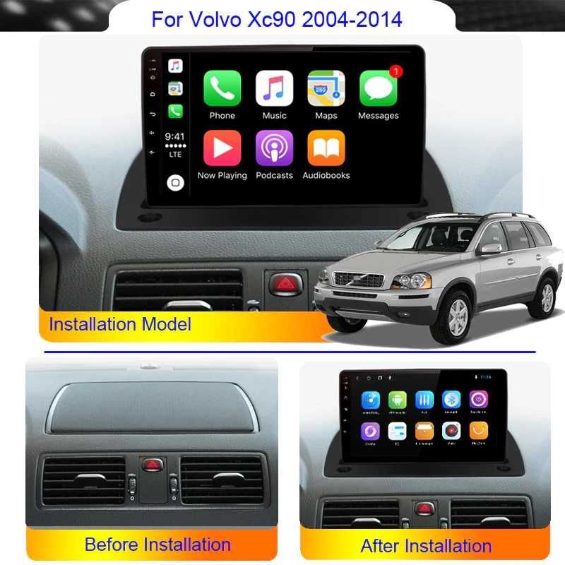 Navigatie Android 10- 9 inch Volvo XC90 -Gps Waze Usb Hands Free WiFi