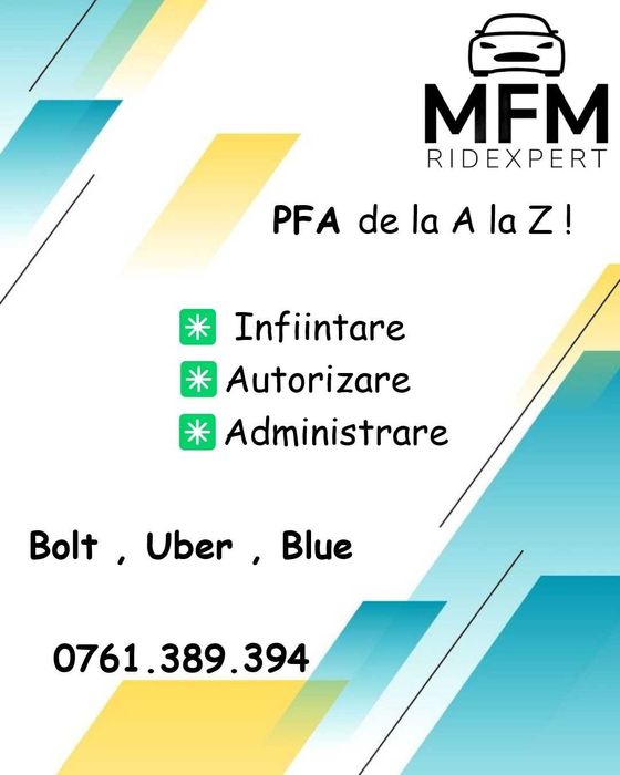 Contabilitate si Administrare PFA Uber Bolt Ridesharing IASI