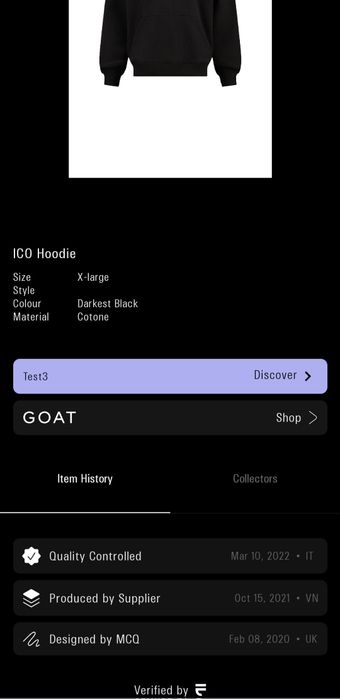 Hanorac McQ Alexander McQueen ICO