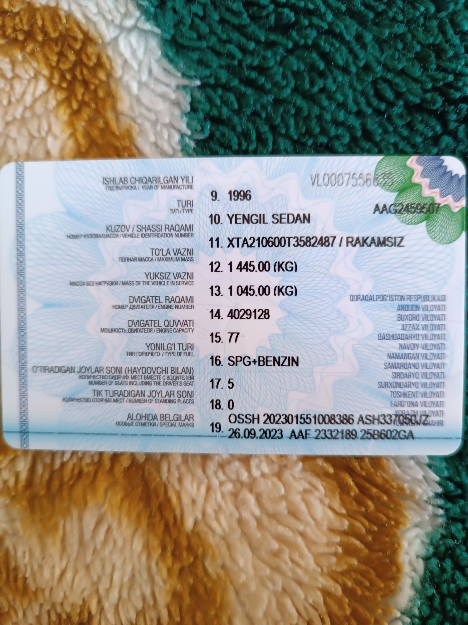 Ваз 2106 год выпуска 1996